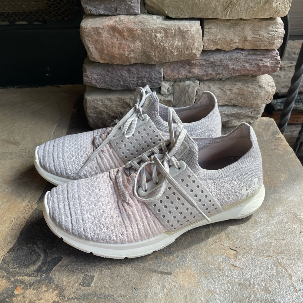 Under Armour beige sneakers size 8.5